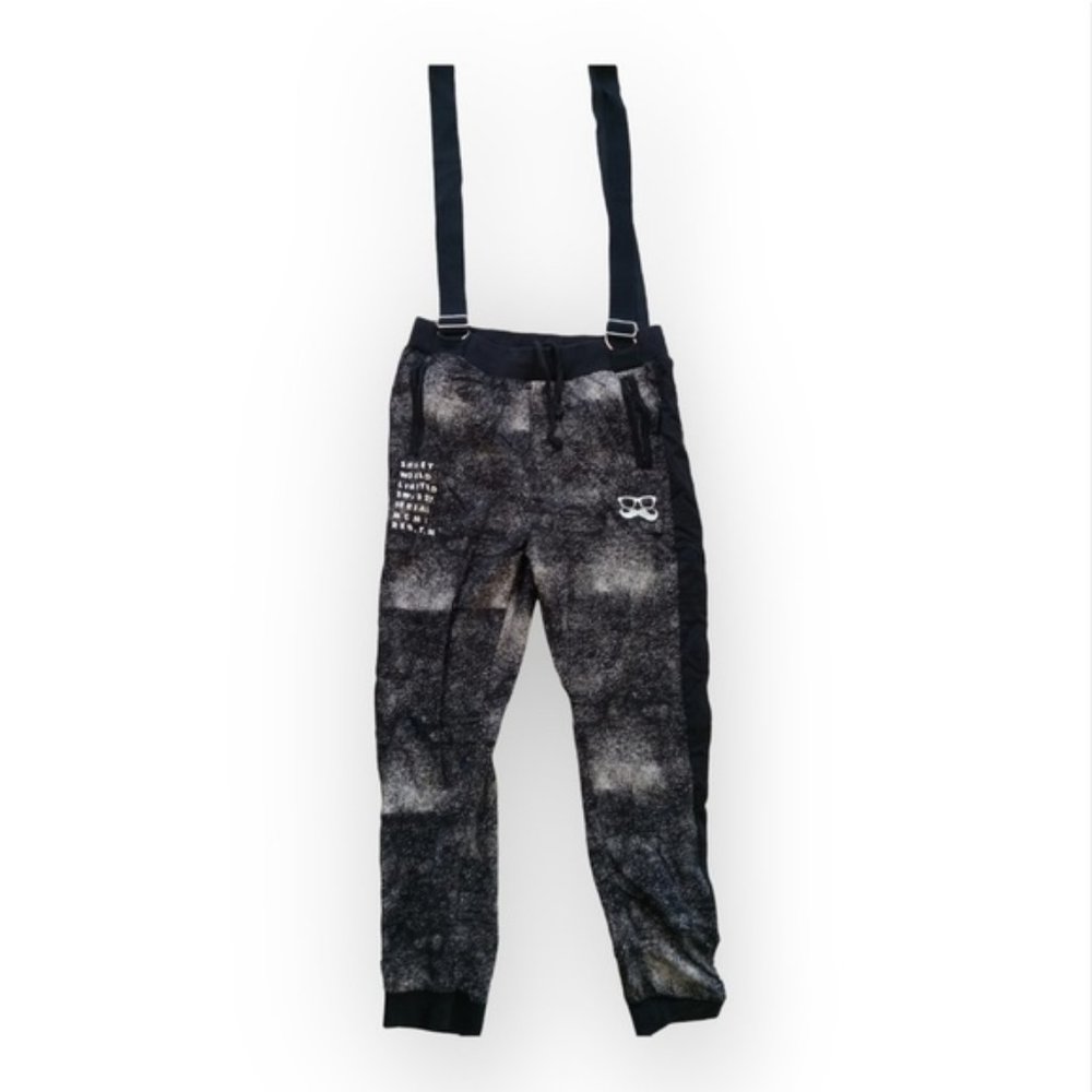 Smiley world moustash joggers with overalls medium
